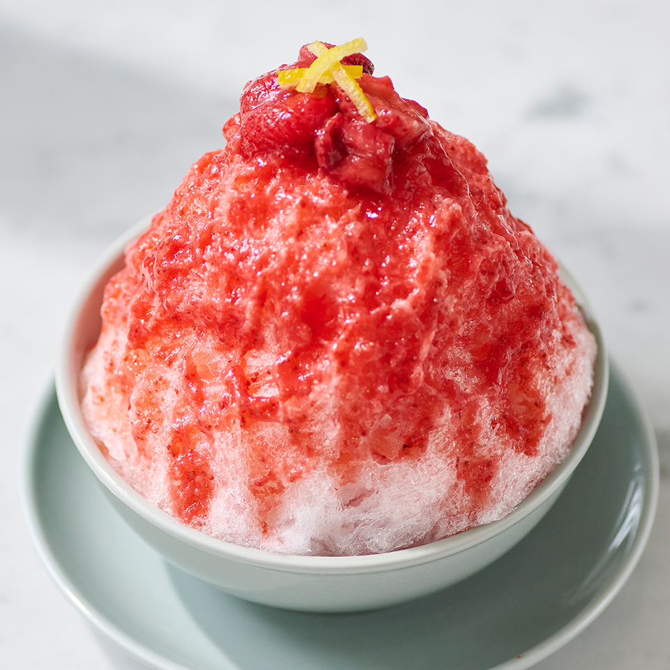 いちごとゆずのかき氷