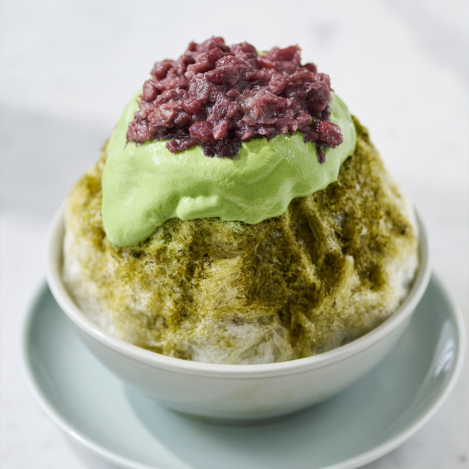 抹茶とあんこのかき氷