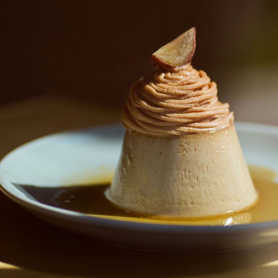 マロン＆ハスカップ プリン