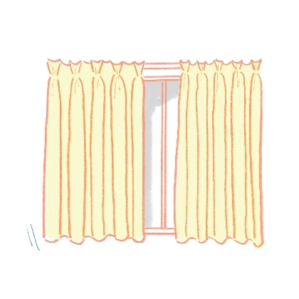 カーテンなどに