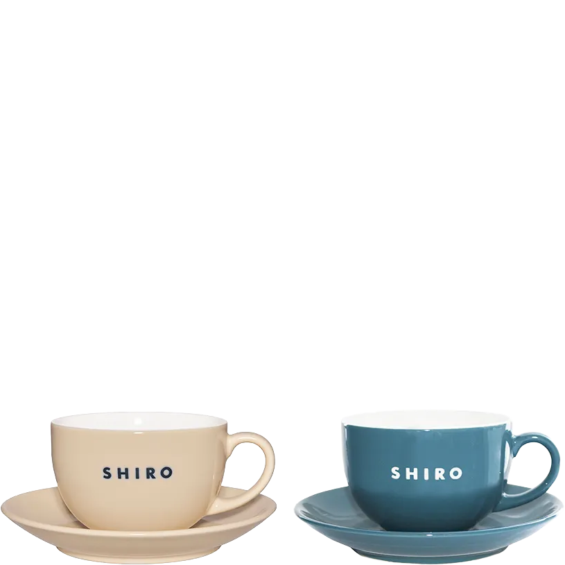 カップ＆ソーサー (ベージュ/ブルー)