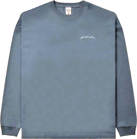 みんなの工場オリジナルロングスリーブTシャツ ブルーグレー